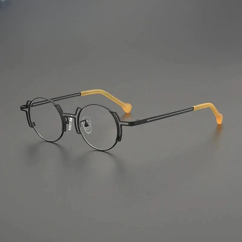 Women's Round Full Rim Titanium Prescription Glasses G85858 — view 8 | Rx Spectacle