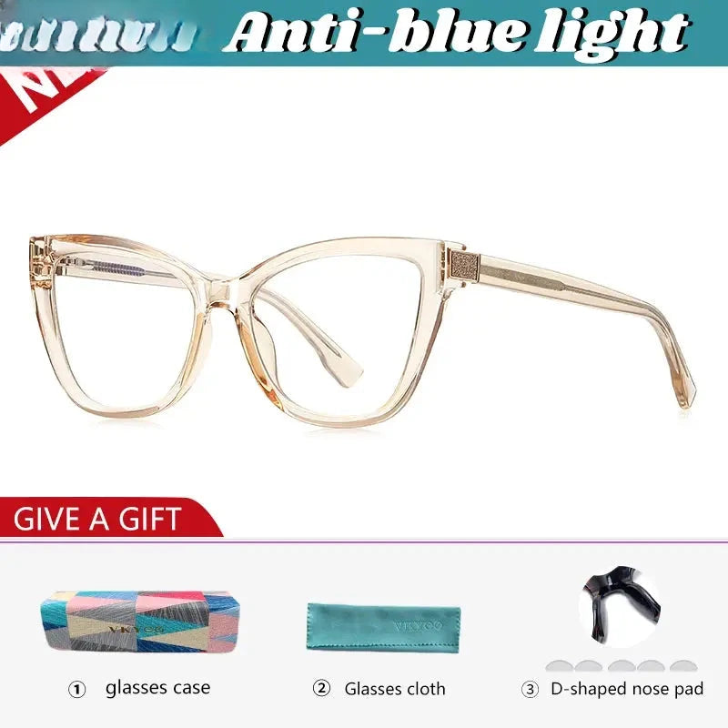 Women's Butterfly Full Rim Titanium Reading Glasses 512278 — view 6 | Rx Spectacle