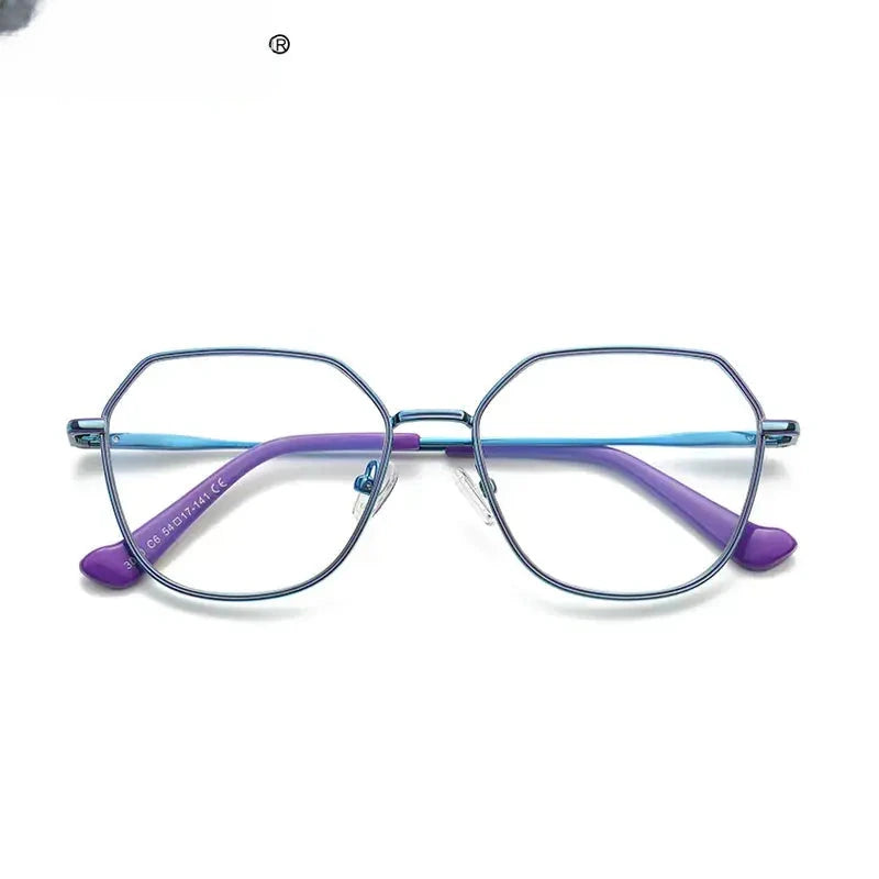 Women's Polygon Full Rim Alloy Reading Glasses 3040 — view 10 | Rx Spectacle