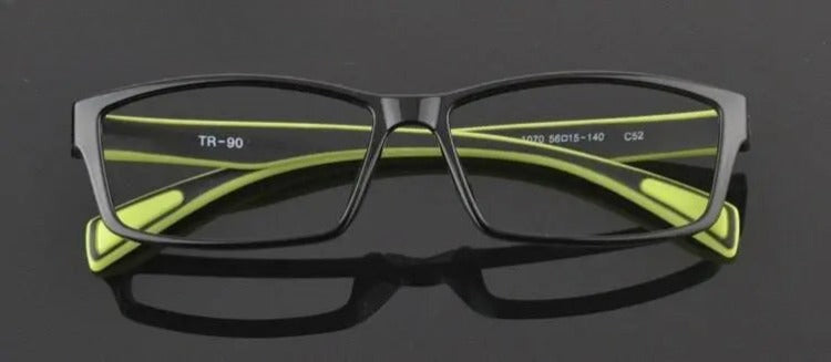 Unisex Square Full Rim Titanium Sports Glasses 4666 — view 5 | Rx Spectacle
