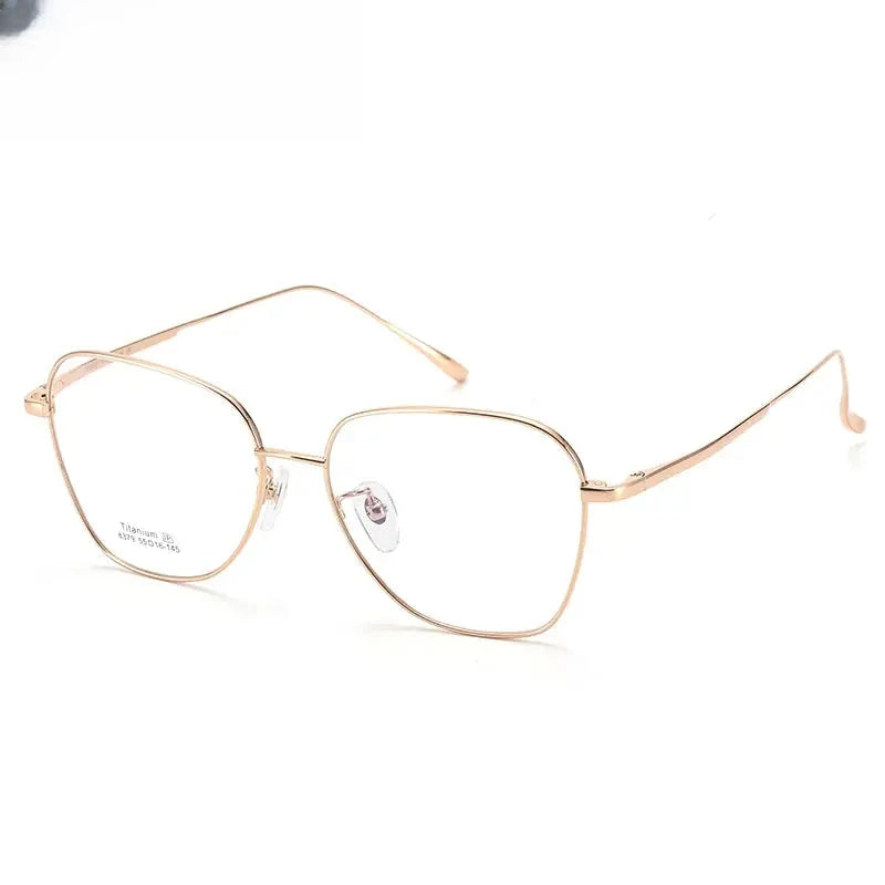 Unisex Oval Full Rim Titanium Flat Top Prescription Glasses 83794 — view 6 | Rx Spectacle