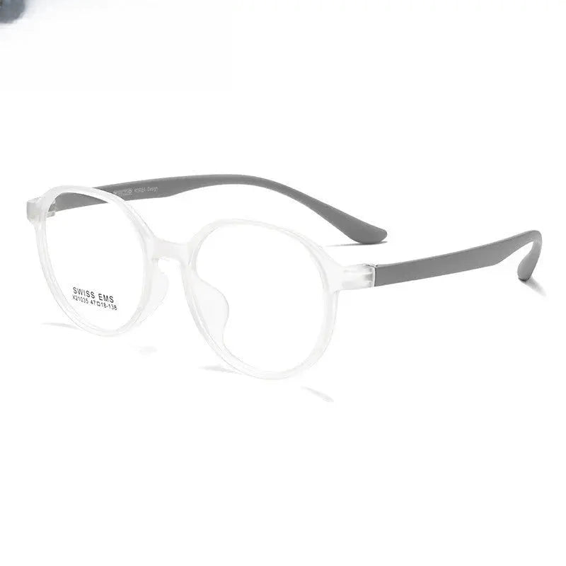 Unisex Round Full Rim Titanium Prescription Glasses 21035 — view 9 | Rx Spectacle