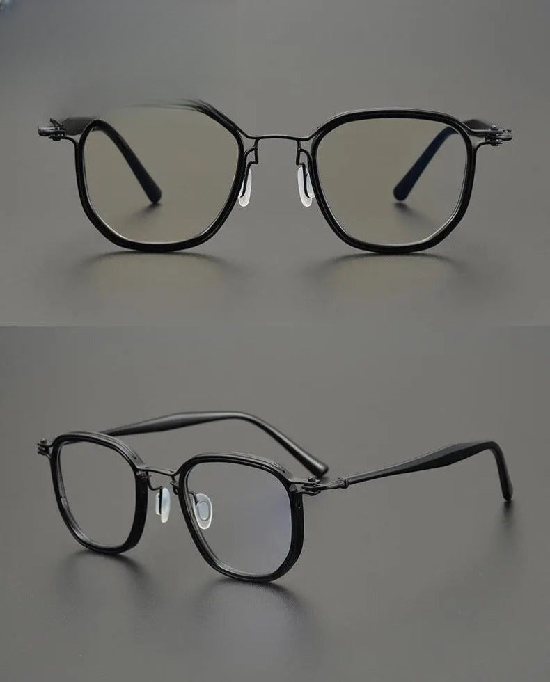 Unisex Square Full Rim Titanium Prescription Glasses Gxyj815 — view 12 | Rx Spectacle