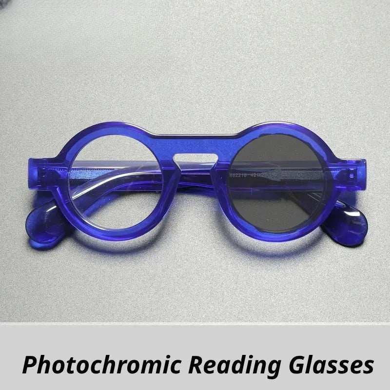Unisex Round Full Rim Acetate Reading Glasses 842218 — view 1 | Rx Spectacle
