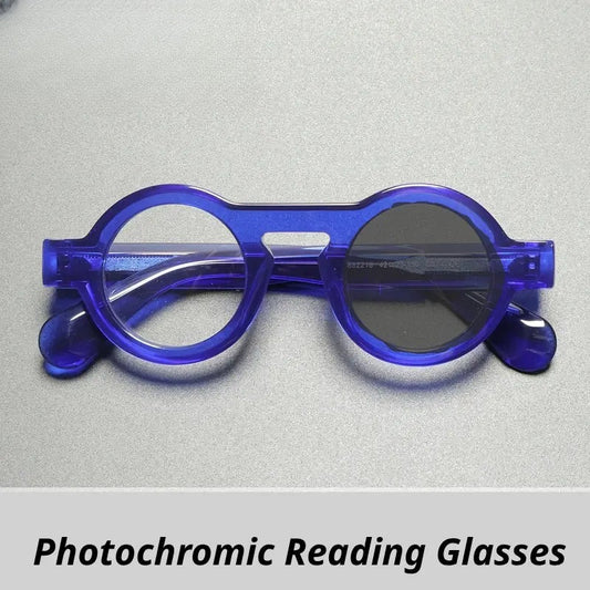 Unisex Round Full Rim Acetate Reading Glasses 842218 — view 1 | Rx Spectacle