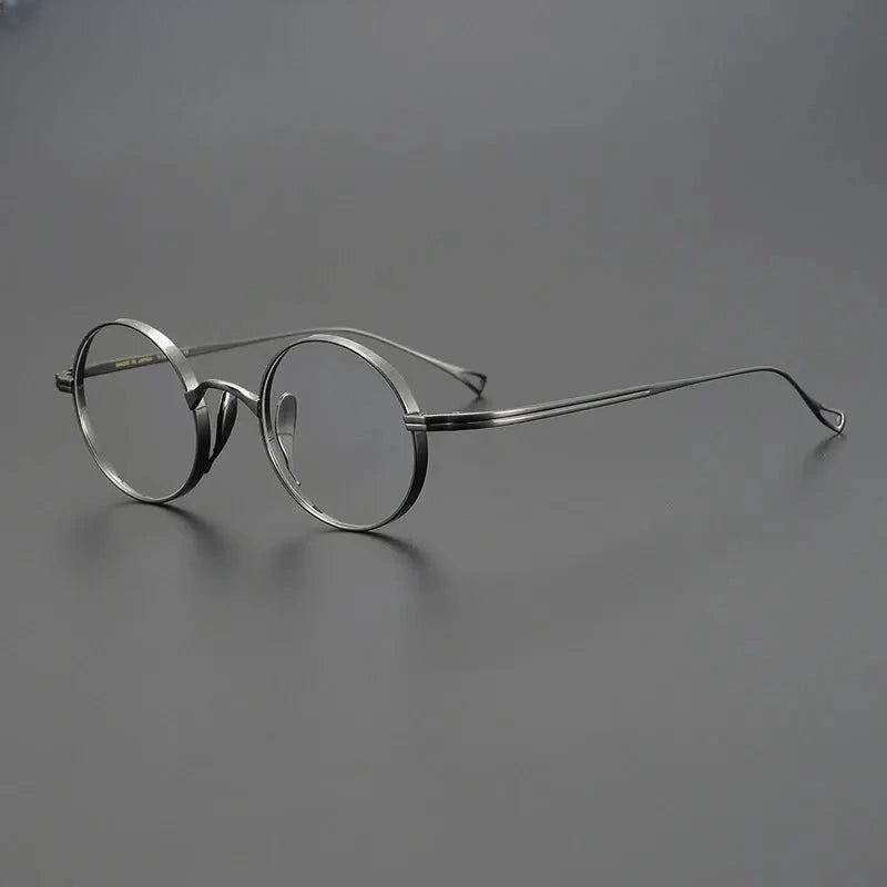 Unisex Round Full Rim Titanium Prescription Glasses Gxyj1446 — view 1 | Rx Spectacle