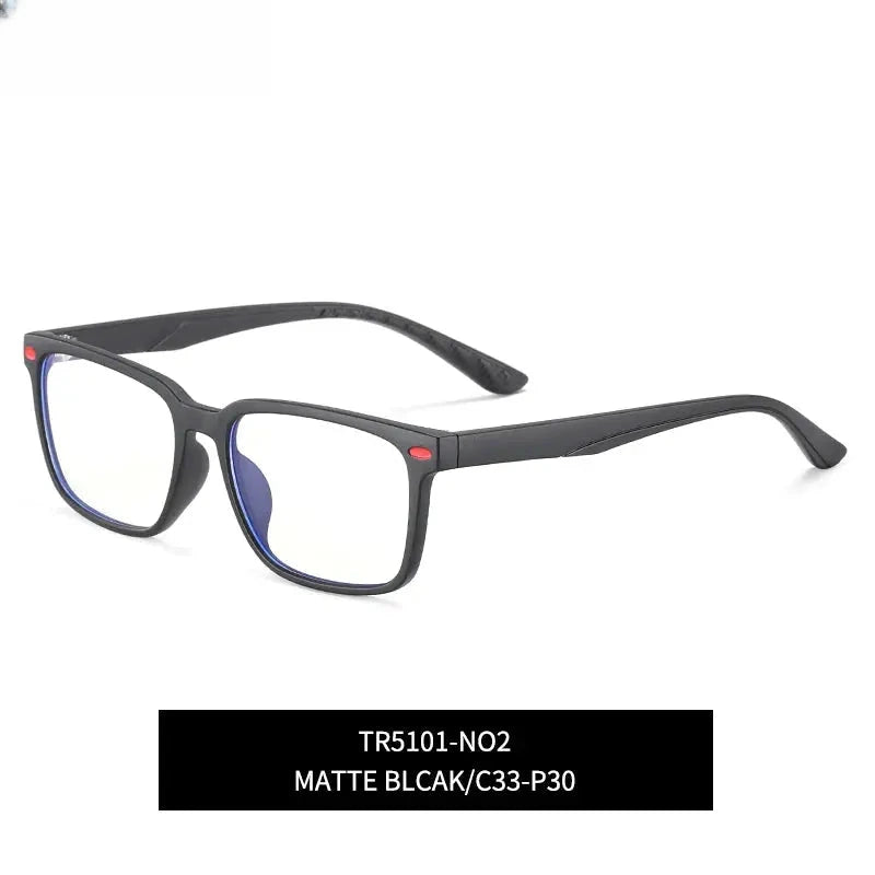 Unisex Square Full Rim Titanium Prescription Glasses 5101 — view 8 | Rx Spectacle