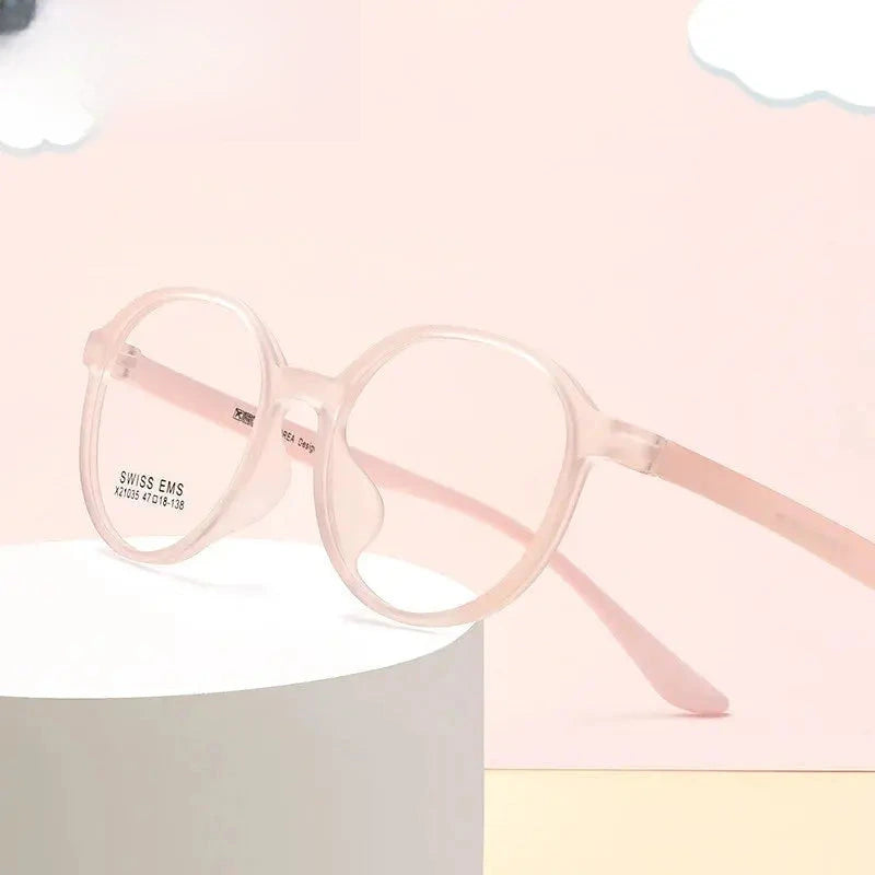 Unisex Round Full Rim Titanium Prescription Glasses 21035 — view 4 | Rx Spectacle
