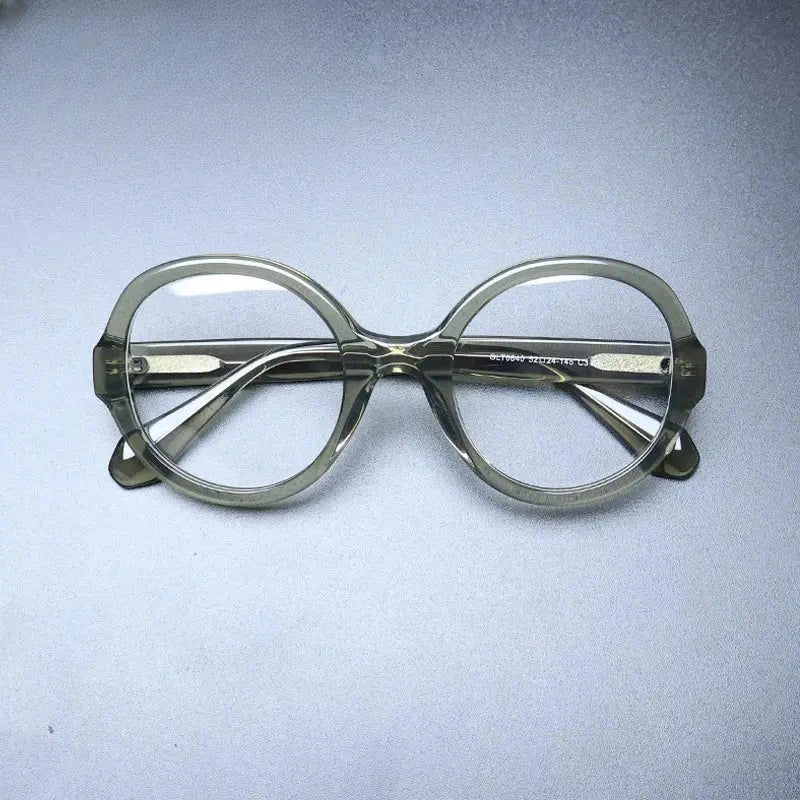 Women's Round Full Rim Acetate Prescription Glasses Gxyj1238 — view 4 | Rx Spectacle