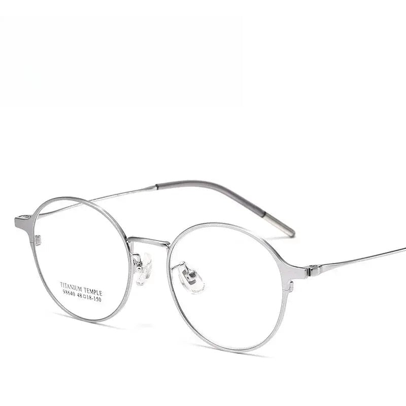 Women's Oval Full Rim Titanium Prescription Glasses 98640 — view 1 | Rx Spectacle