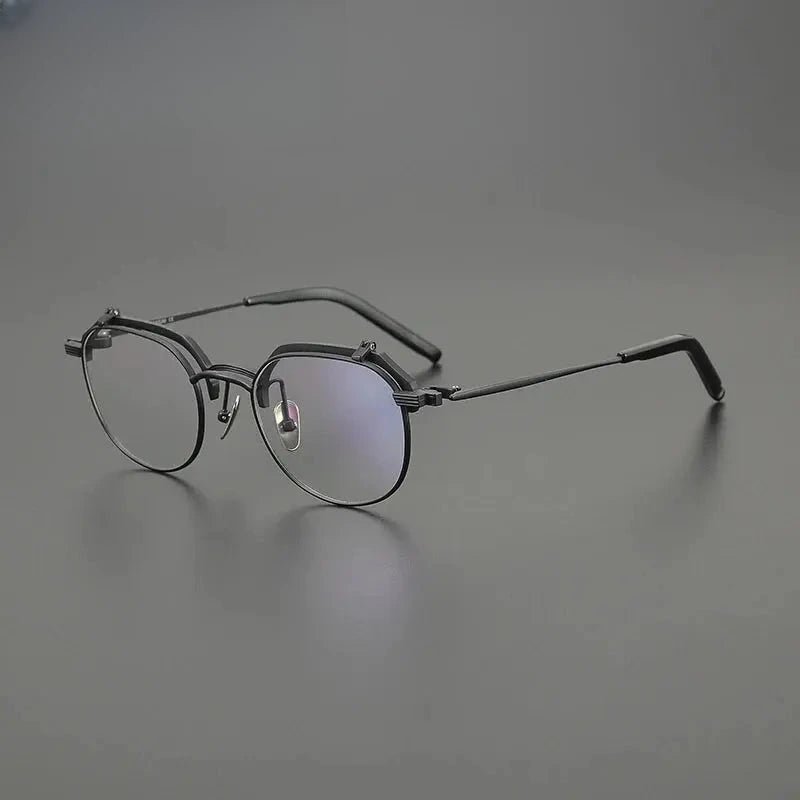 Unisex Oval Full Rim Titanium Prescription Glasses 629400 — view 6 | Rx Spectacle