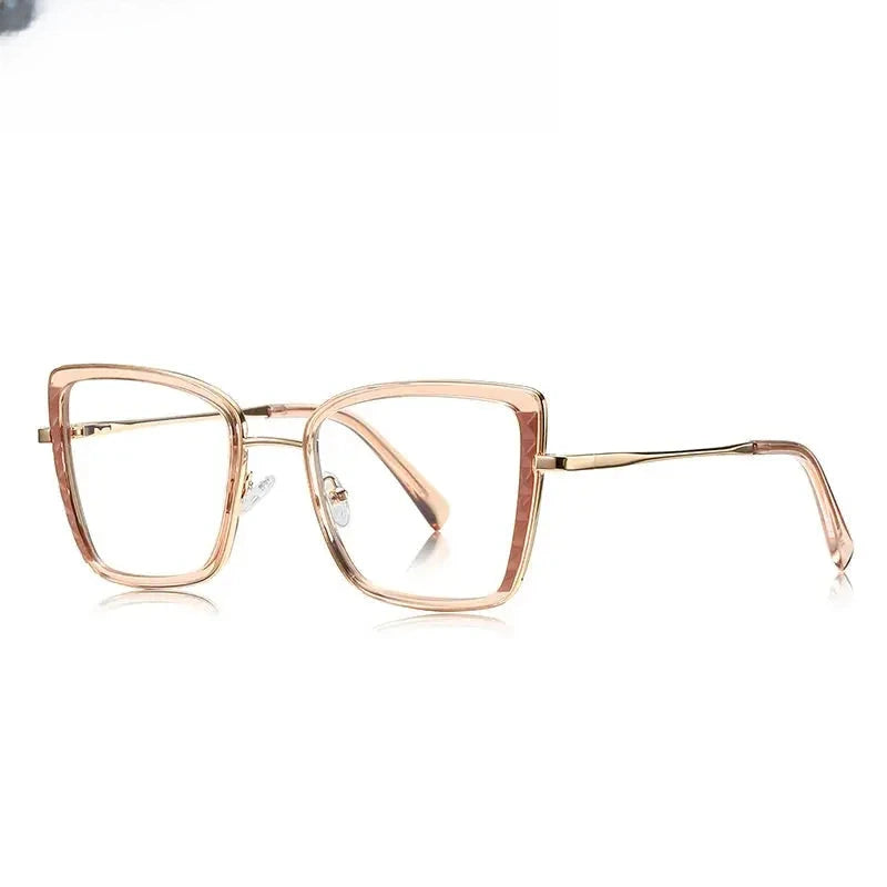 Women's Square Full Rim Titanium Prescription Glasses 31464 — view 5 | Rx Spectacle