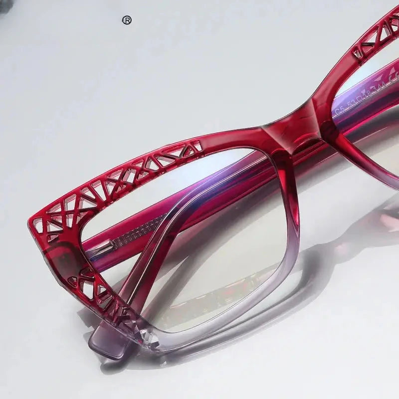 Women's Cat Eye Full Rim Plastic Reading Glasses Pfd2184 — view 2 | Rx Spectacle