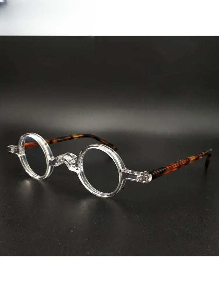 Unisex Round Full Rim Acetate Prescription Glasses 34mm — view 13 | Rx Spectacle