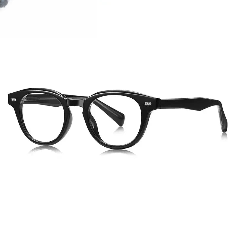 Unisex Round Full Rim Titanium Prescription Glasses 52016 — view 6 | Rx Spectacle
