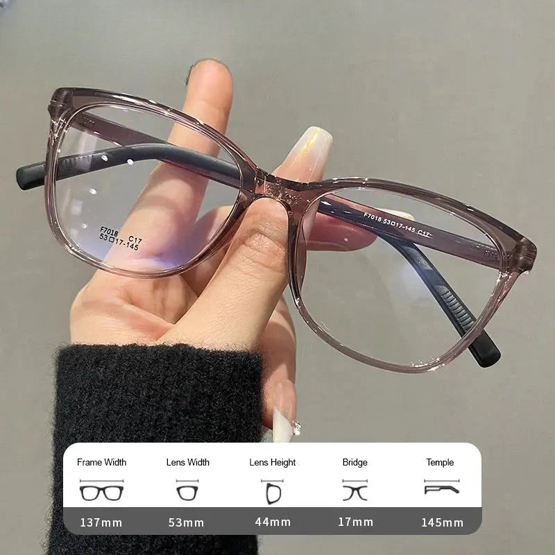 Women's Square Full Rim Titanium Prescription Glasses 70187 — view 3 | Rx Spectacle