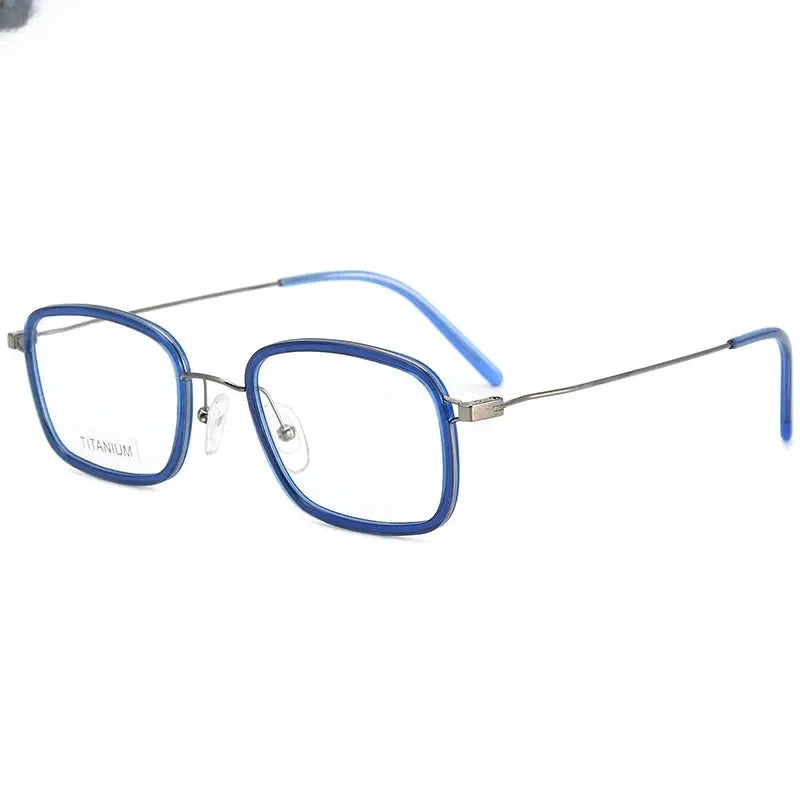 Unisex Square Full Rim Titanium Prescription Glasses 16046 — view 1 | Rx Spectacle