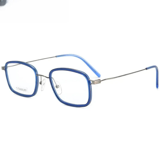 Unisex Square Full Rim Titanium Prescription Glasses 16046 — view 1 | Rx Spectacle
