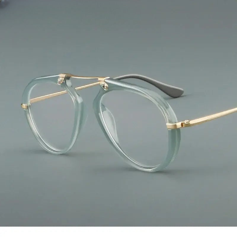 Unisex Oval Full Rim Titanium Prescription Glasses 720473 — view 1 | Rx Spectacle