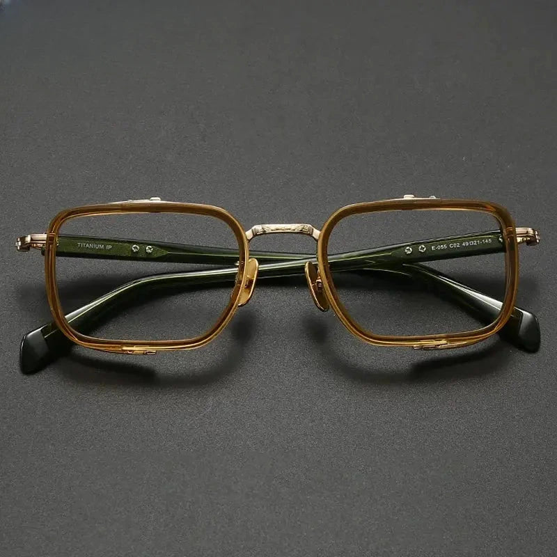 Women's Square Full Rim Titanium Prescription Glasses 720055 — view 1 | Rx Spectacle