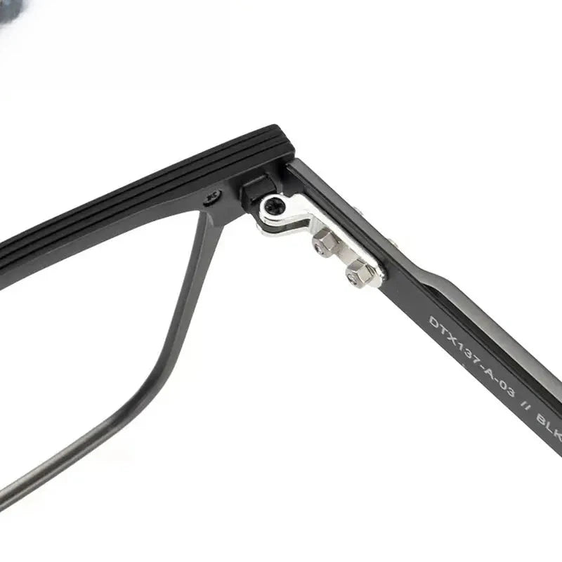 Men's Square Full Rim Titanium Prescription Glasses 151 — view 6 | Rx Spectacle
