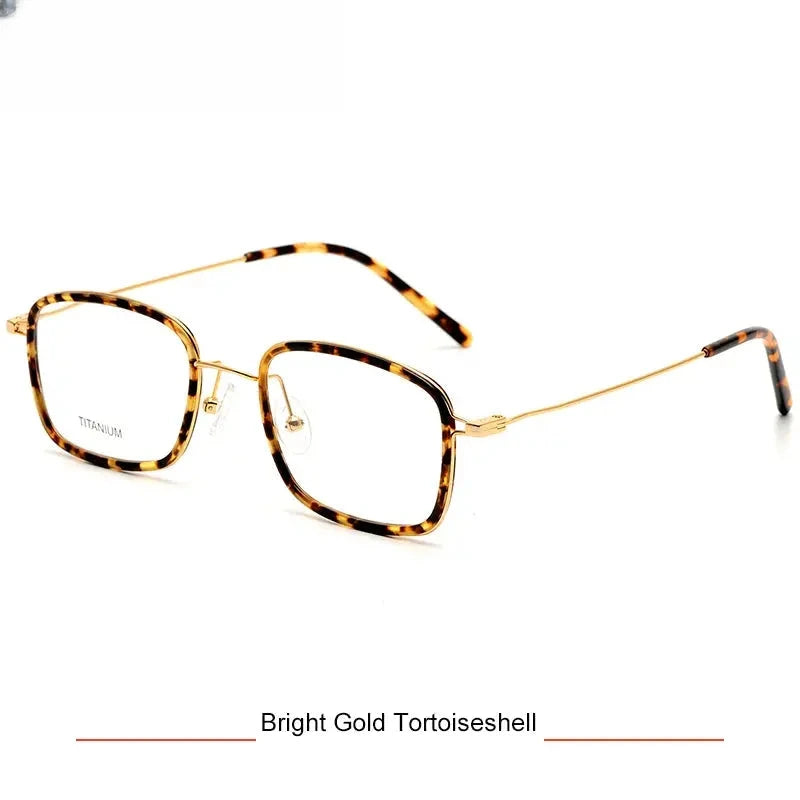 Unisex Square Full Rim Titanium Prescription Glasses 16046 — view 6 | Rx Spectacle