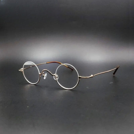 Unisex Round Semi-Rimless Alloy Reading Glasses — view 1 | Rx Spectacle