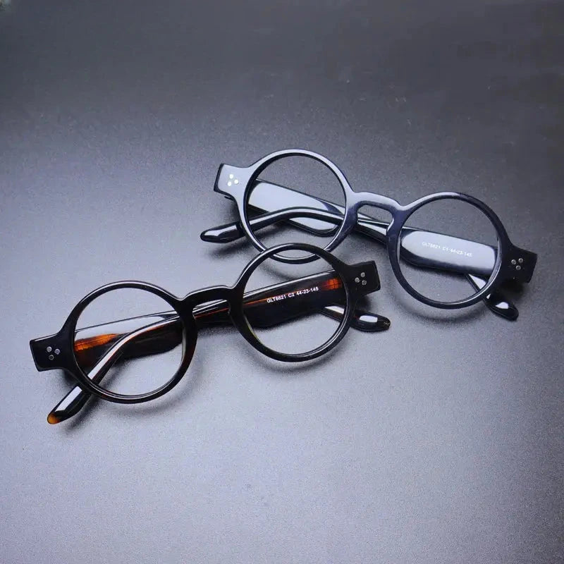 Unisex Round Full Rim Acetate Prescription Glasses Gxyj-1175 — view 3 | Rx Spectacle