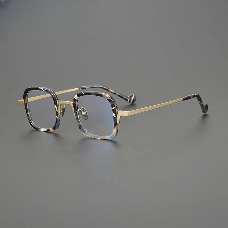Unisex Square Full Rim Titanium Prescription Glasses G1530 — view 3 | Rx Spectacle