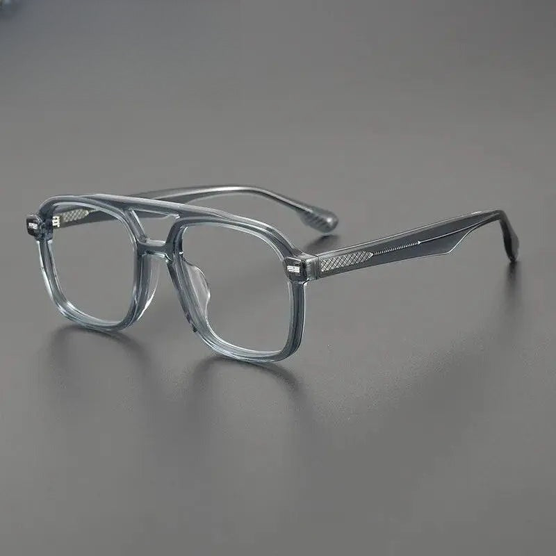 Unisex Square Full Rim Acetate Double Bridge Prescription Glasses Gxyj1136 — view 7 | Rx Spectacle