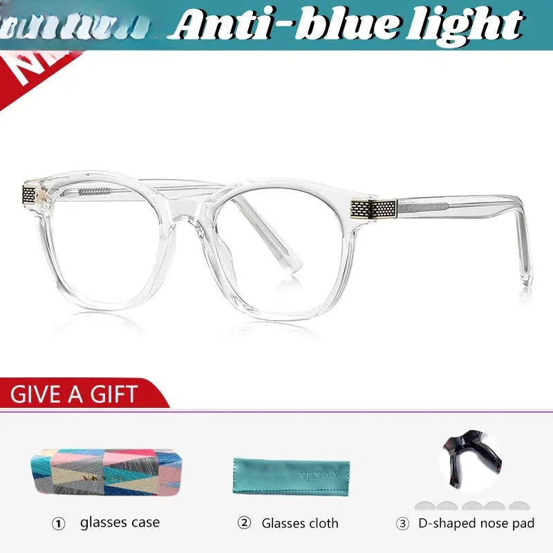 Women's Square Full Rim Titanium Reading Glasses 313107 — view 6 | Rx Spectacle