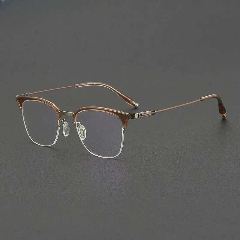 Women's Square Full Rim Titanium Prescription Glasses 802506 — view 5 | Rx Spectacle