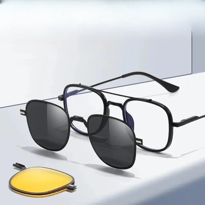Women's Square Full Rim Titanium Prescription Glasses 414819 — view 1 | Rx Spectacle
