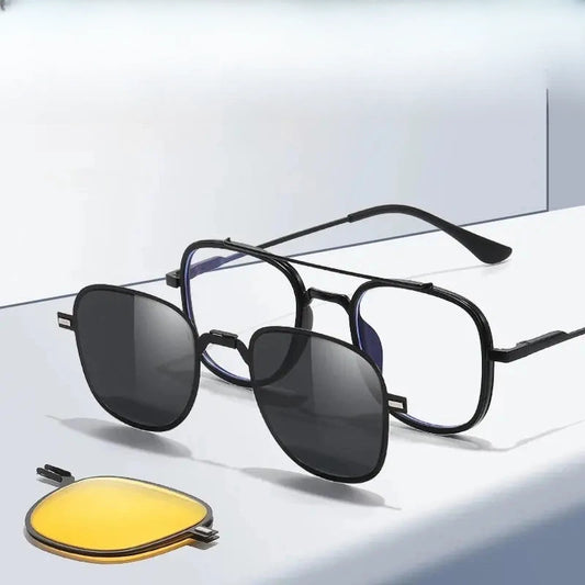 Women's Square Full Rim Titanium Prescription Glasses 414819 — view 1 | Rx Spectacle