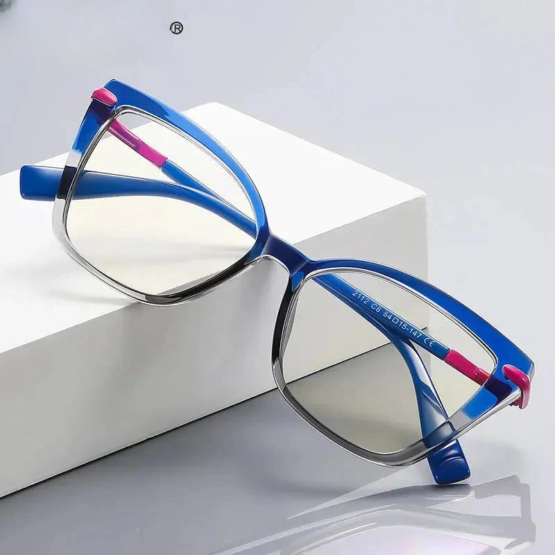 Women's Square Full Rim TR90 Reading Glasses 2112 — view 1 | Rx Spectacle