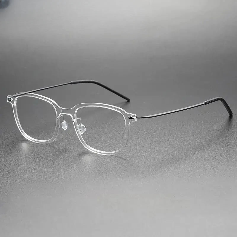 Women's Square Full Rim Titanium Prescription Glasses 616510 — view 3 | Rx Spectacle
