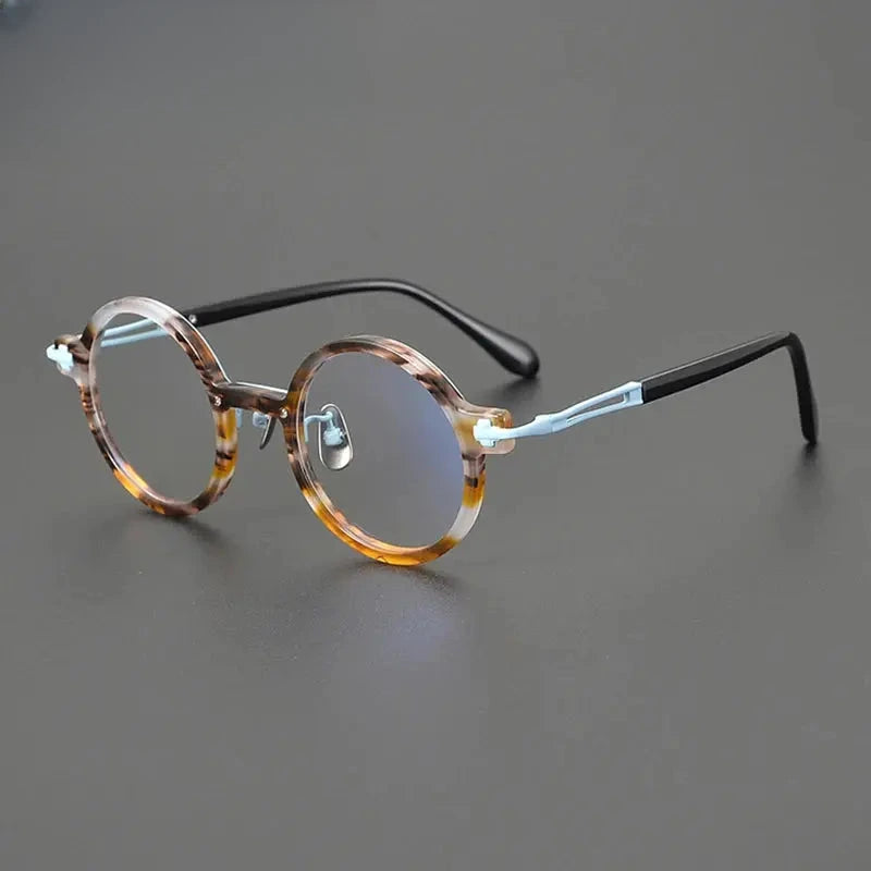 Unisex Round Full Rim Titanium Prescription Glasses Gxyj1568 — view 1 | Rx Spectacle