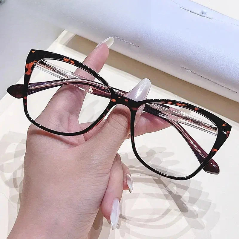 Women's Cat Eye Full Rim Titanium Prescription Glasses 76003 — view 3 | Rx Spectacle