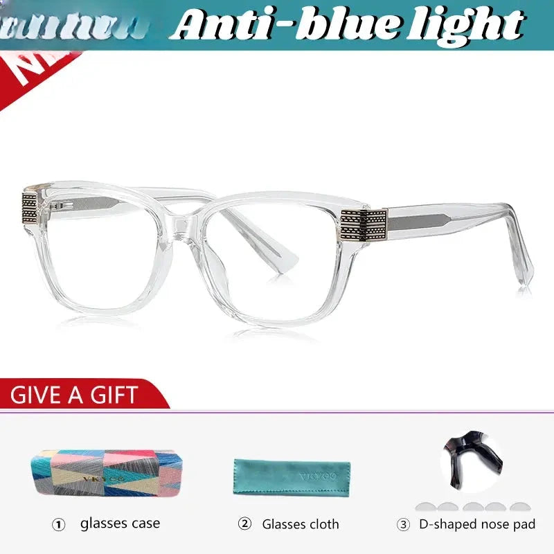 Unisex Square Full Rim Titanium Reading Glasses 313108 — view 5 | Rx Spectacle