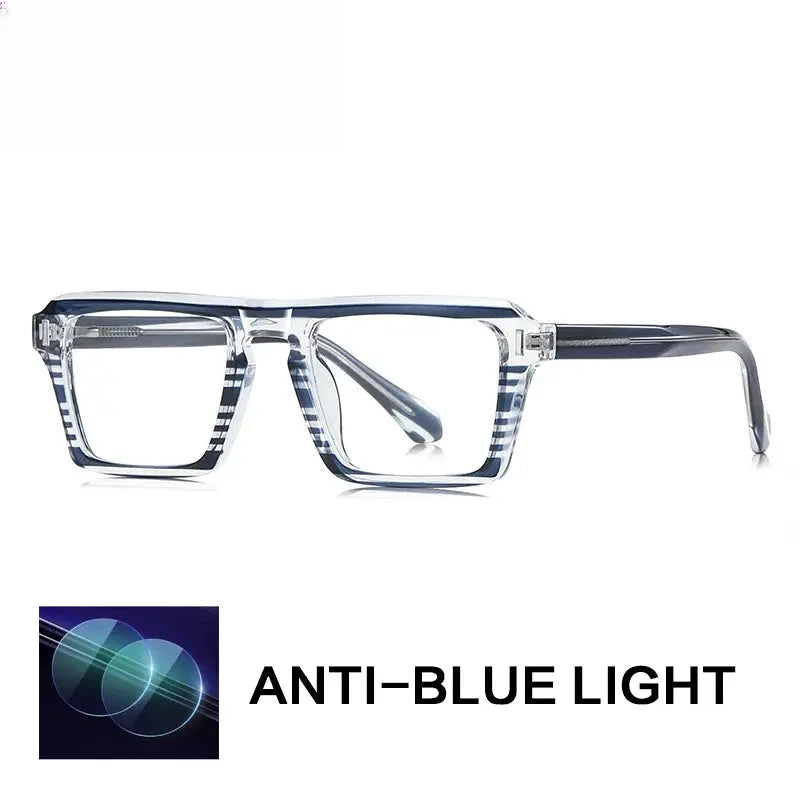 Unisex Square Full Rim Titanium Reading Glasses Gxy2049 — view 8 | Rx Spectacle
