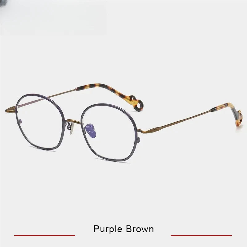 Unisex Irregular Full Rim Titanium Prescription Glasses 45960 — view 6 | Rx Spectacle