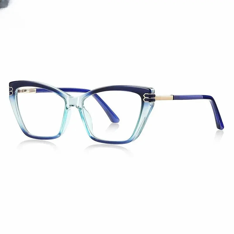 Women's Cat Eye Full Rim TR90 Prescription Glasses 882262 — view 4 | Rx Spectacle
