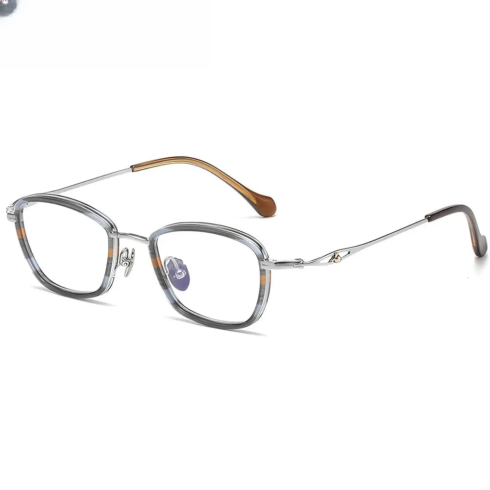 Unisex Oval Full Rim Titanium Prescription Glasses 316895 — view 1 | Rx Spectacle