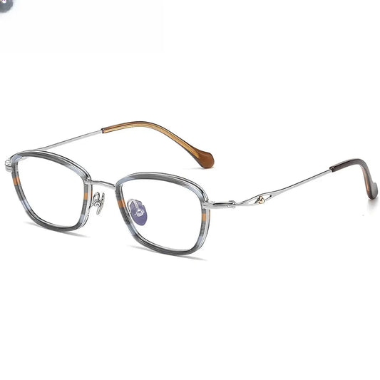 Unisex Oval Full Rim Titanium Prescription Glasses 316895 — view 1 | Rx Spectacle