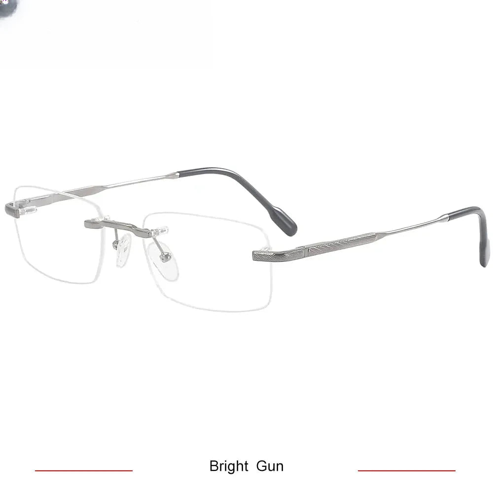 Women's Square Rimless Titanium Prescription Glasses 650028 — view 3 | Rx Spectacle