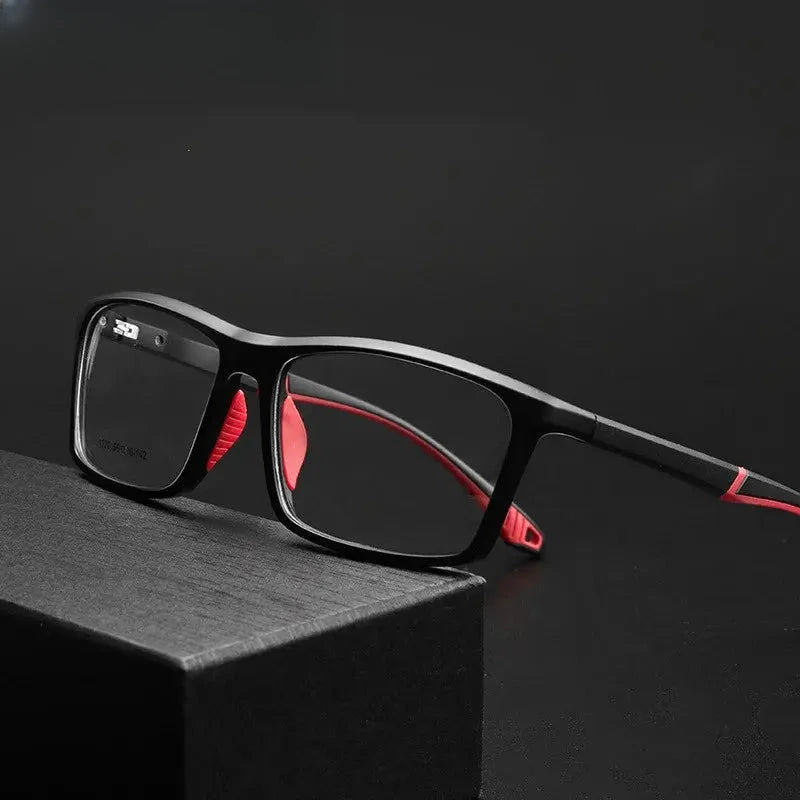 Men's Square Full Rim TR90 Sports Glasses 1220 — view 1 | Rx Spectacle