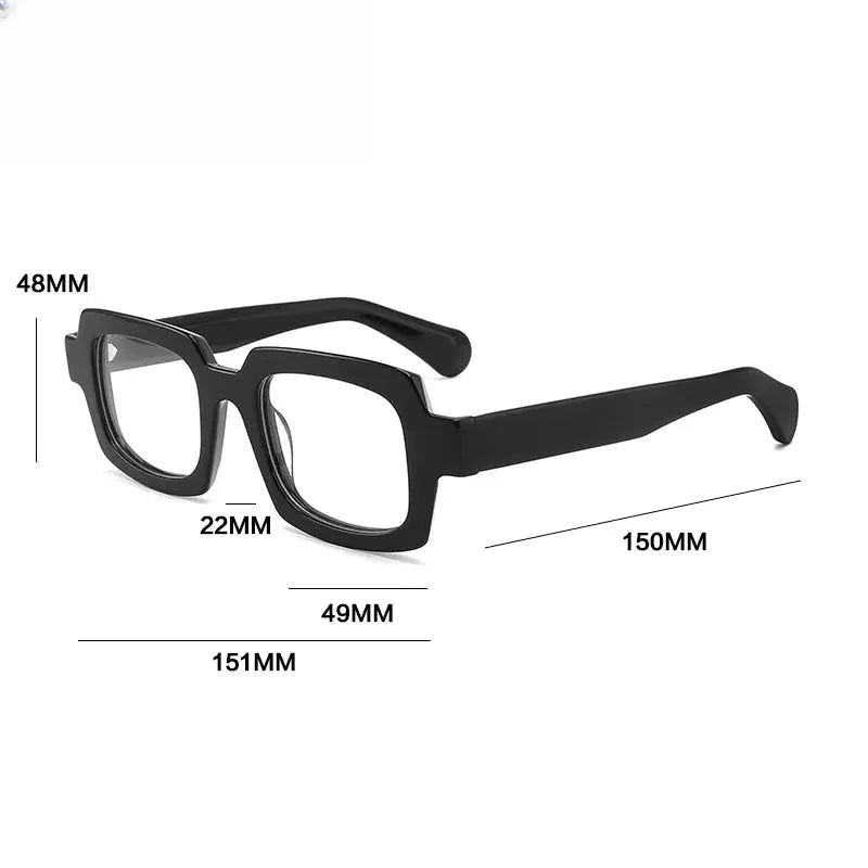 Unisex Square Full Rim Acetate Oversized Reading Glasses 882219 — view 2 | Rx Spectacle