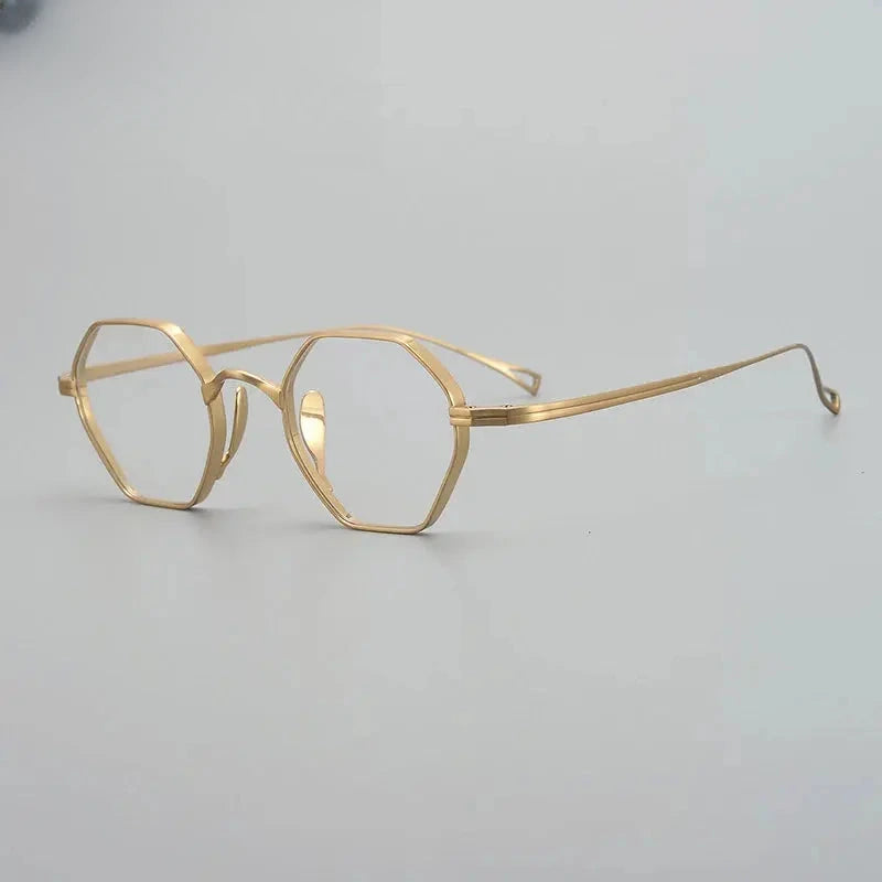 Unisex Polygon Full Rim Titanium Prescription Glasses Gxyj1451 — view 8 | Rx Spectacle