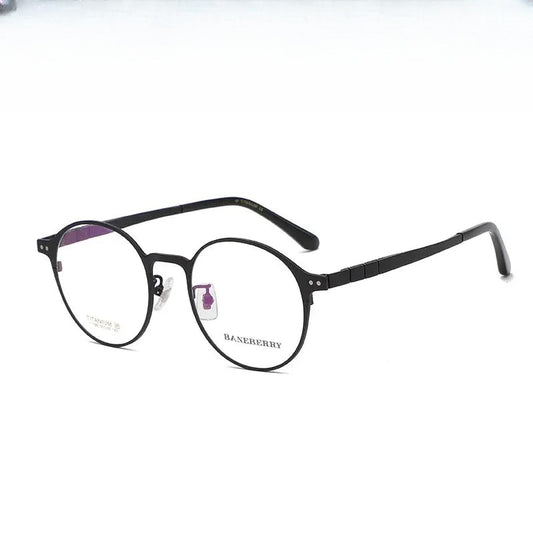 Unisex Round Full Rim Titanium Prescription Glasses 671080 — view 1 | Rx Spectacle
