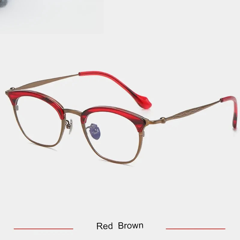 Women's Oval Full Rim Titanium Prescription Glasses — view 5 | Rx Spectacle